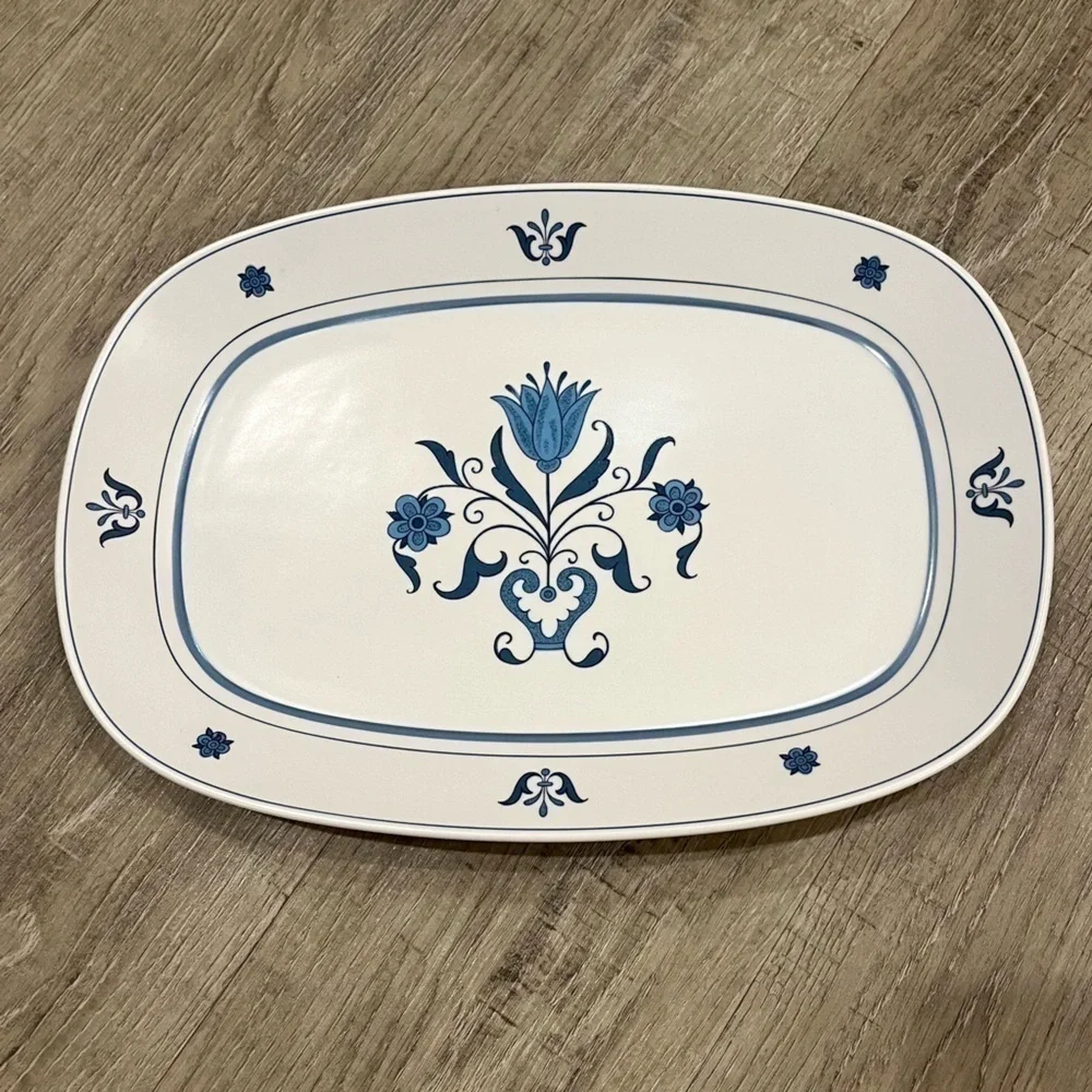 NORITAKE PROGRESSION BLUE HAVEN PLATTER SERVING TRAY Pattern# 9004